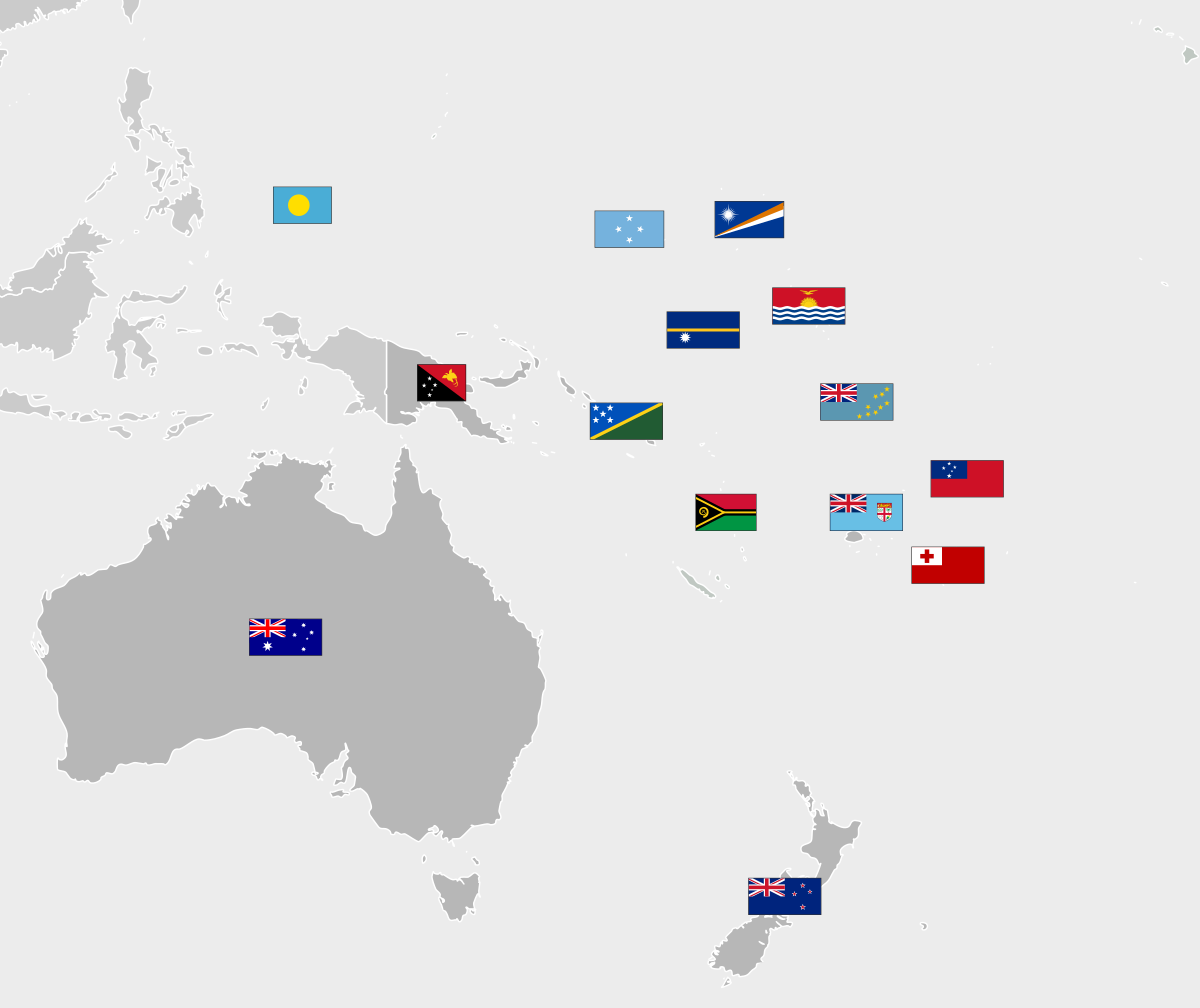 Oceania flags