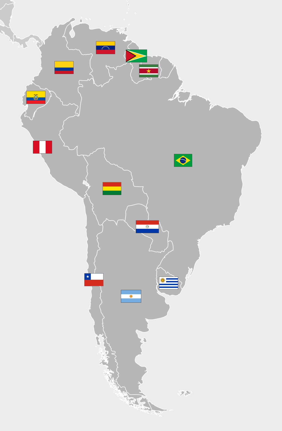 South American flags